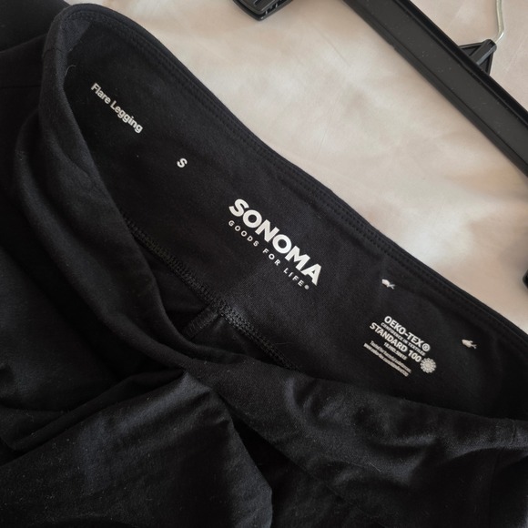 SONOMA Goods for Life Black Flare Legging Pants Womens Size S OEKO TEX - Picture 2 of 3